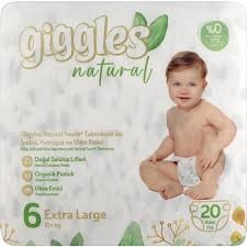 Підгуз.дитячі Giggles Natural 6 Extra Large (15+кг) №20